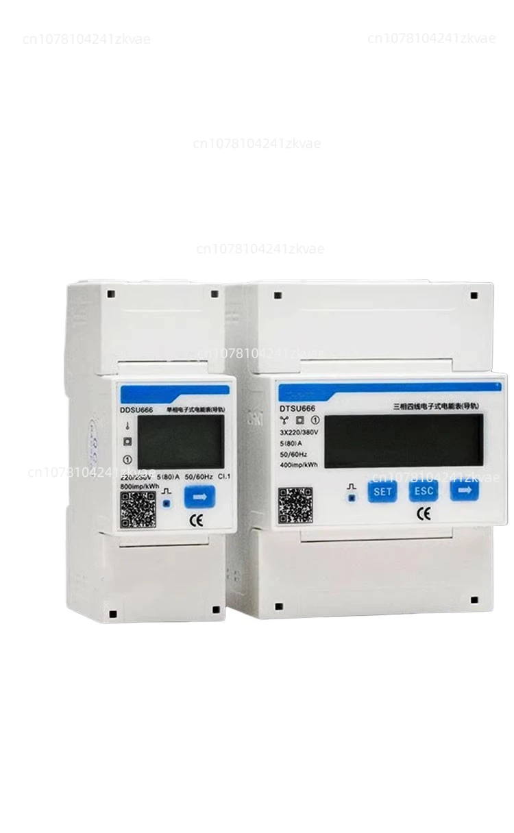 DTSU666 Single Phase DIN-Rail Meter 5(80)A 1.5(6)A (RS485) Power Inverter Electric Meter