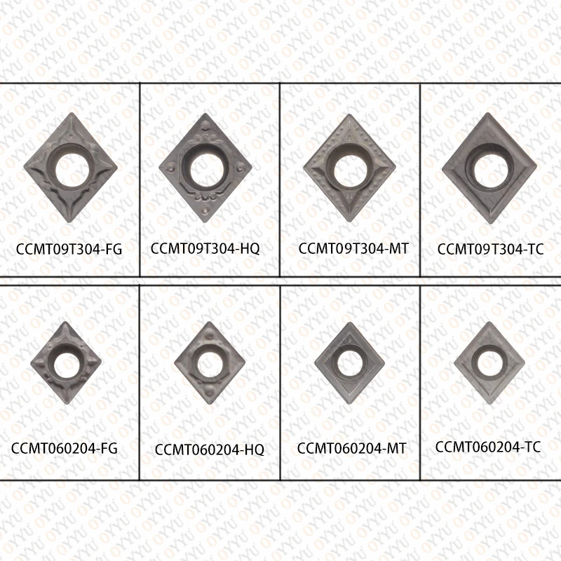 OYYU Cutting CNC CCMT060202 CCMT 060204 CCMT09T304 09T308 CCMT09T304-PS HQ FG TC MT PS OY90P Turning Tool Cermet Machined Steel