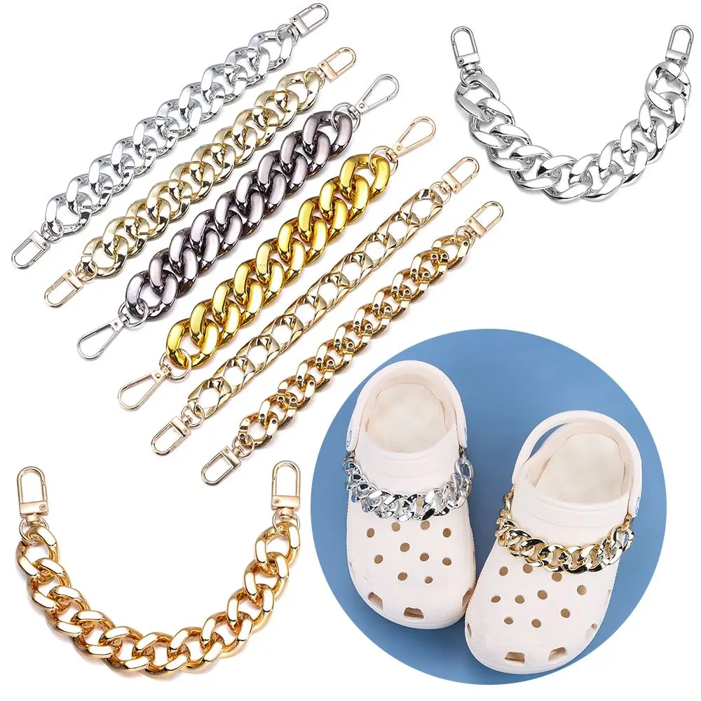 

Bling Shoe Decorations Gift Decorations Chain Metal Buckle Shoe Accessories Shoelace Chain
