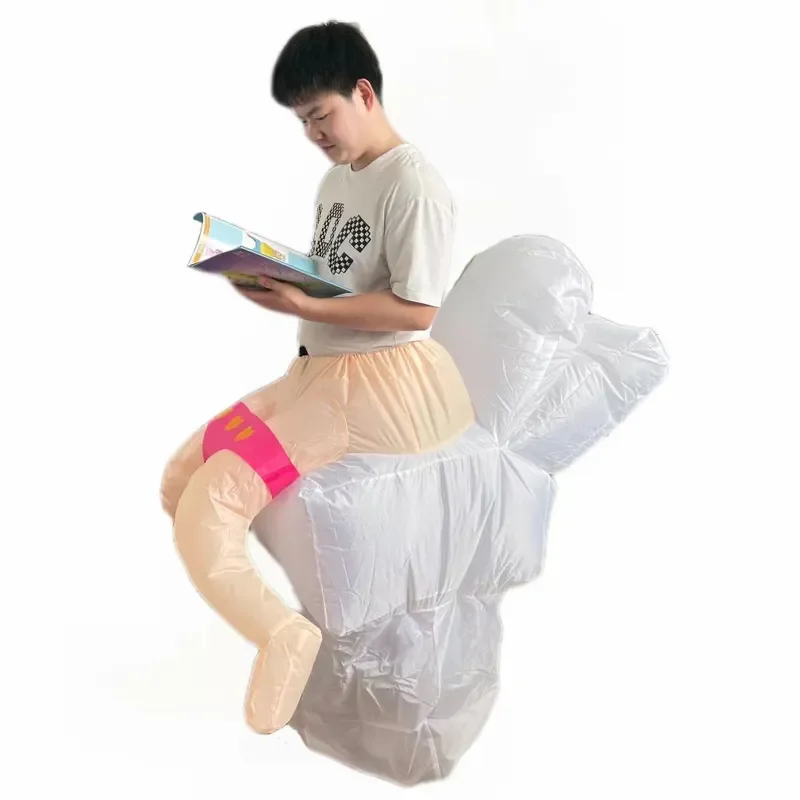 Halloween Inflatable Toilet Costume Funny Prank Prop for Family Party Parent Child Cosplay Novelty Dress Up Suit Adult Kids