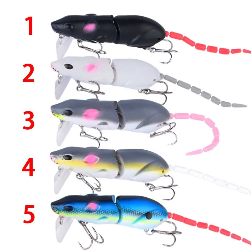 Swimbait flotante ratón de plástico para lucio y lubina - imagen 3