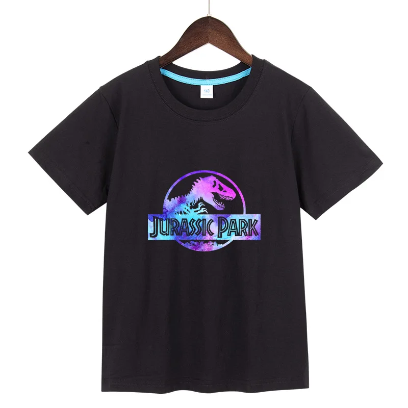 

Jurassic Park Blue & Purple Fossil Children's T-Shirt Cotton Summer Boy Girl Short Sleeve T Shirts Tee Casual Fashion Baby Tops