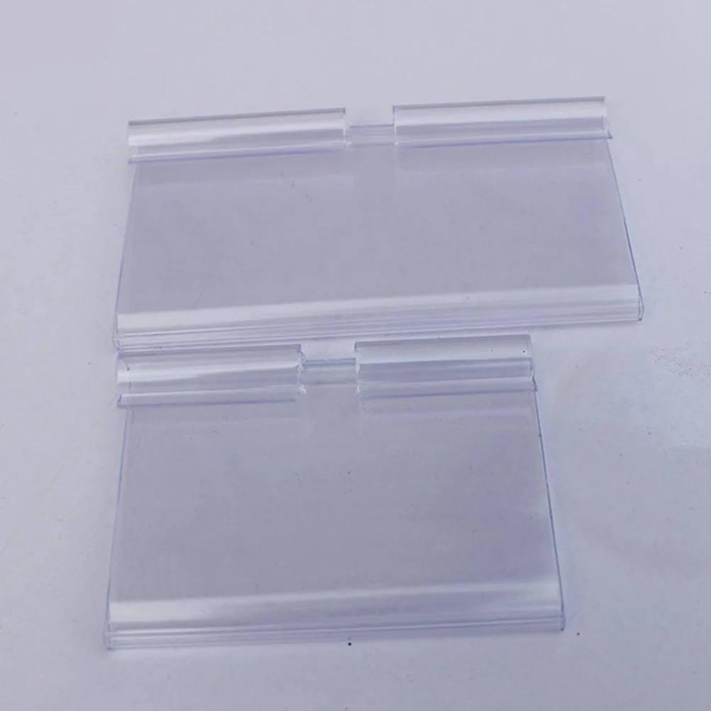 

10Pcs Plastic Price Tag Holder Clear Reusable Label Clips for Store Mall Shop Shelf Signage Easy to Use Tag Holders