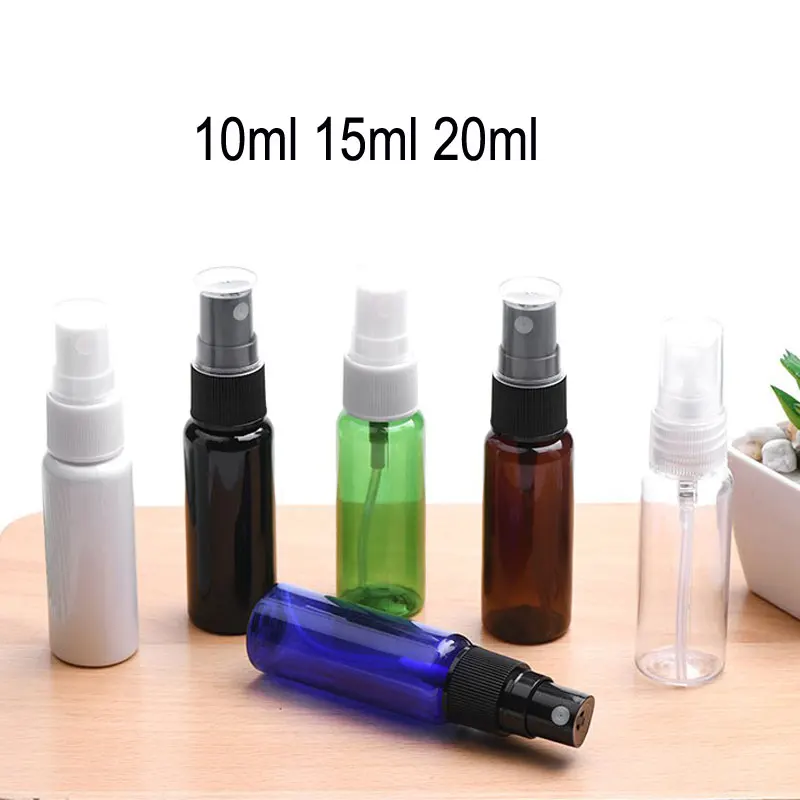 

10/15/20ml Empty Small Mist Spray Plastic Bottle Perfume Refillable Cosmetic Container With Sprayer Pump Mini Travel Size