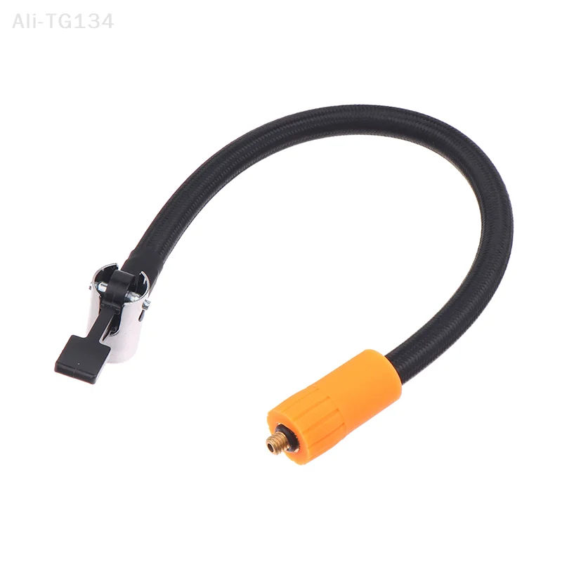30CM Fine Thread Car Tire Air Inflator Hose with M6 Locking Air Chuck And Standard Tire Valve - 1 Piece Inflation Hose Adapter