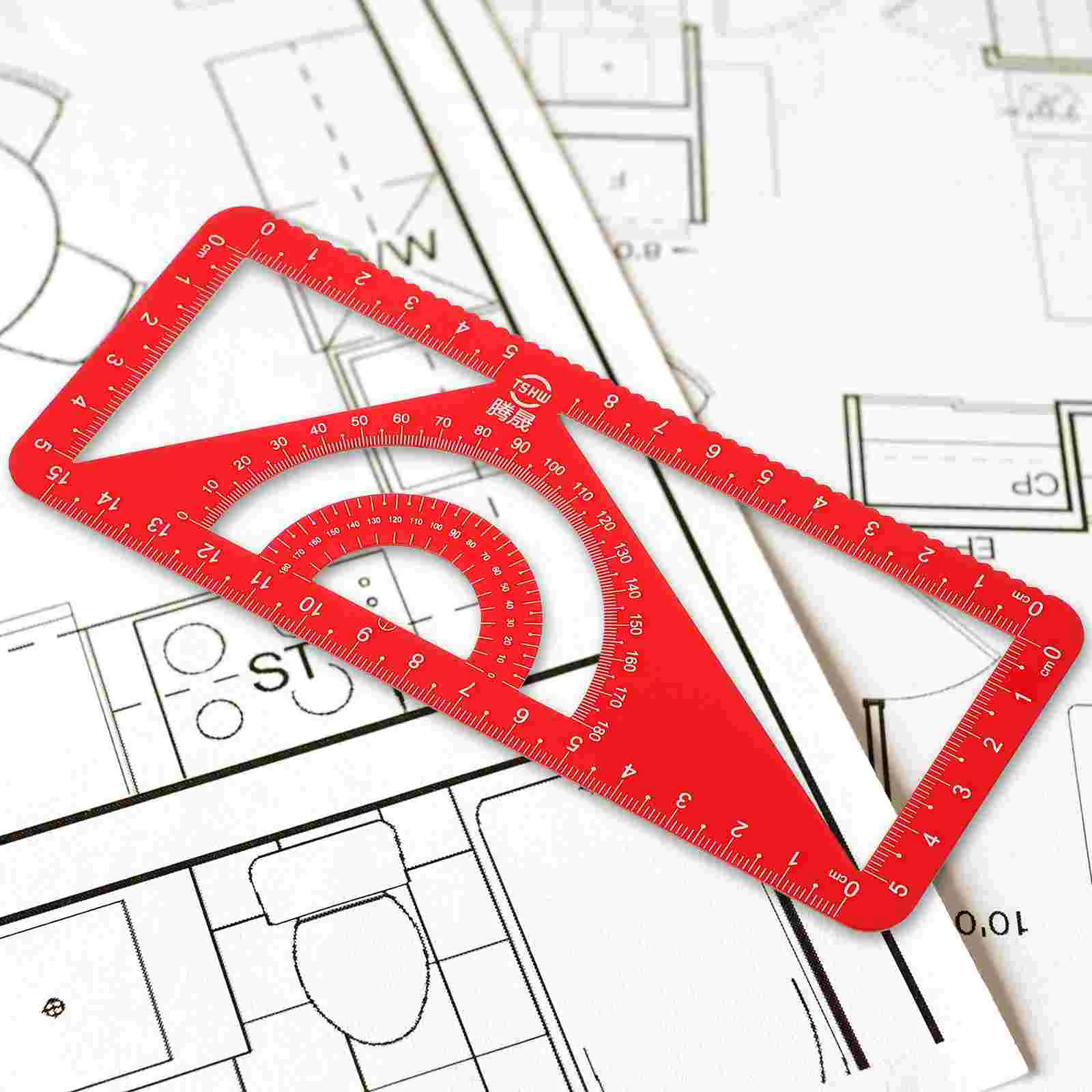 escola do metal regua reta triangular transferidor quadrado desenhos animados desenho tecnico papelaria multiuso 01