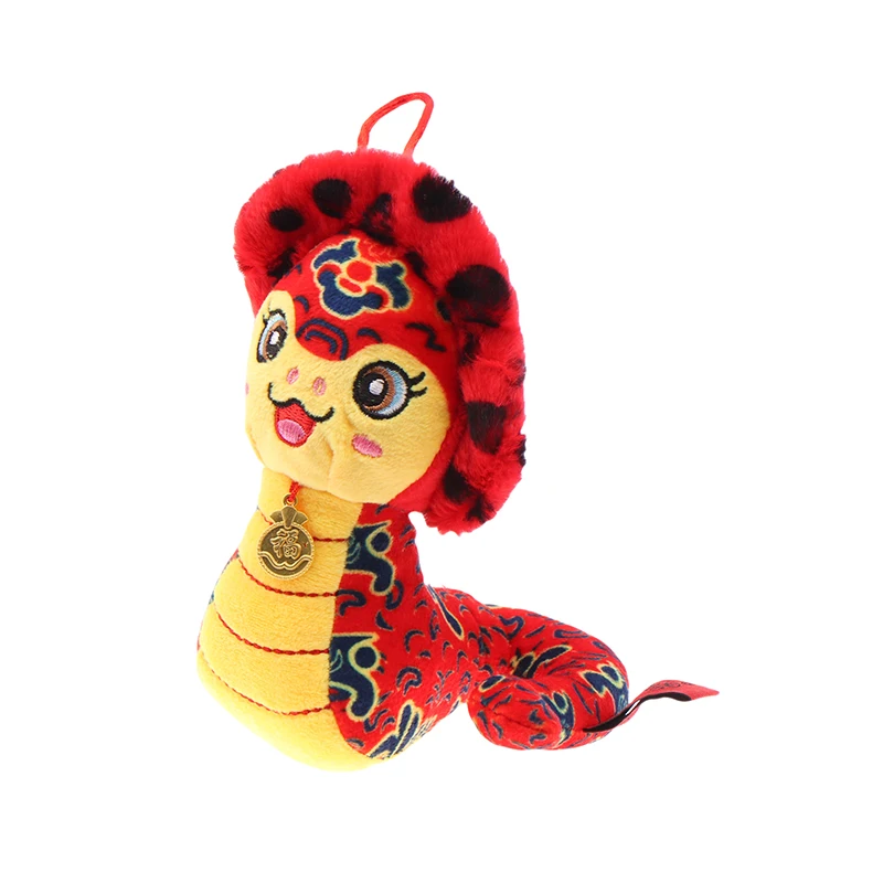 1Pc 2025 Snake Year Mascot Doll Pendant Zodiac Snake Chinese Ornament New Year Gift Plush Toy Festival DIY Accessories