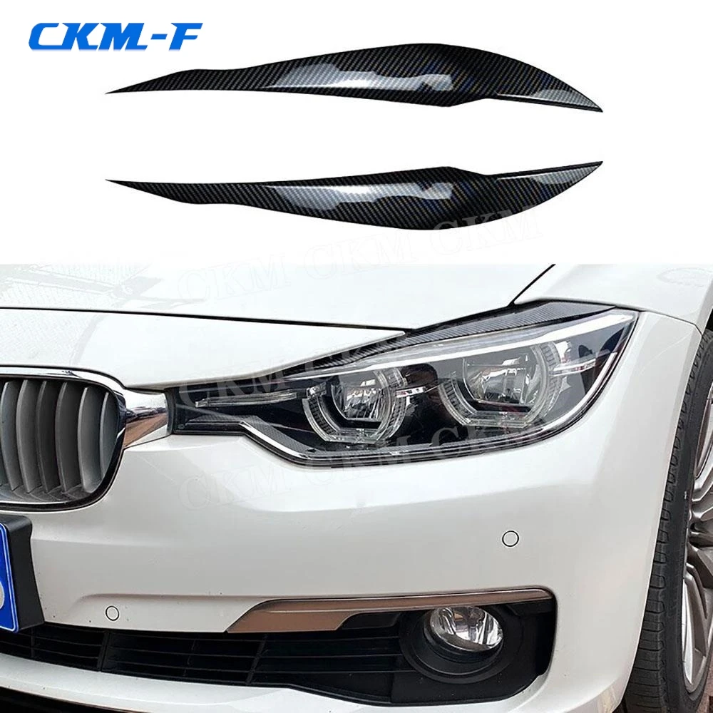 

ABS Car Front Headlight Lamp Eyelids Eyebrows Trims for BMW 3 Series F30 F31 318i 320i 2012-2018 Body Kits Accessories