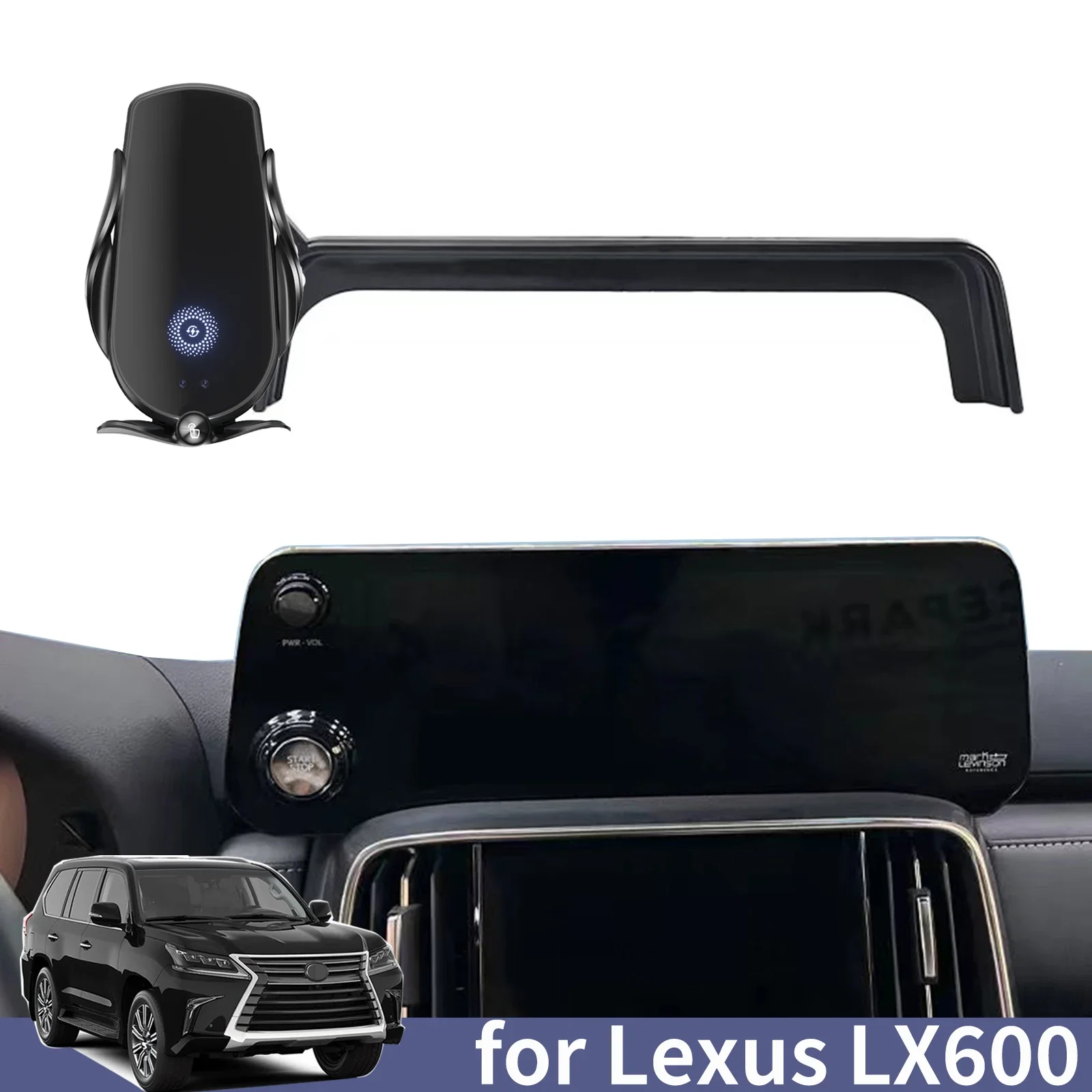 

for Lexus LX600 Car Phone Holder 2022-2023 Screen Navigation Bracket Magnetic New Energy Wireless Charging Rack