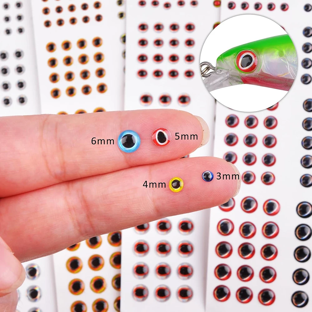 732Pcs Fishing Eyes for Lures Holographic Fish Eyes Fishing Bait Making Kit Fly Tying Material Fishing Tackle