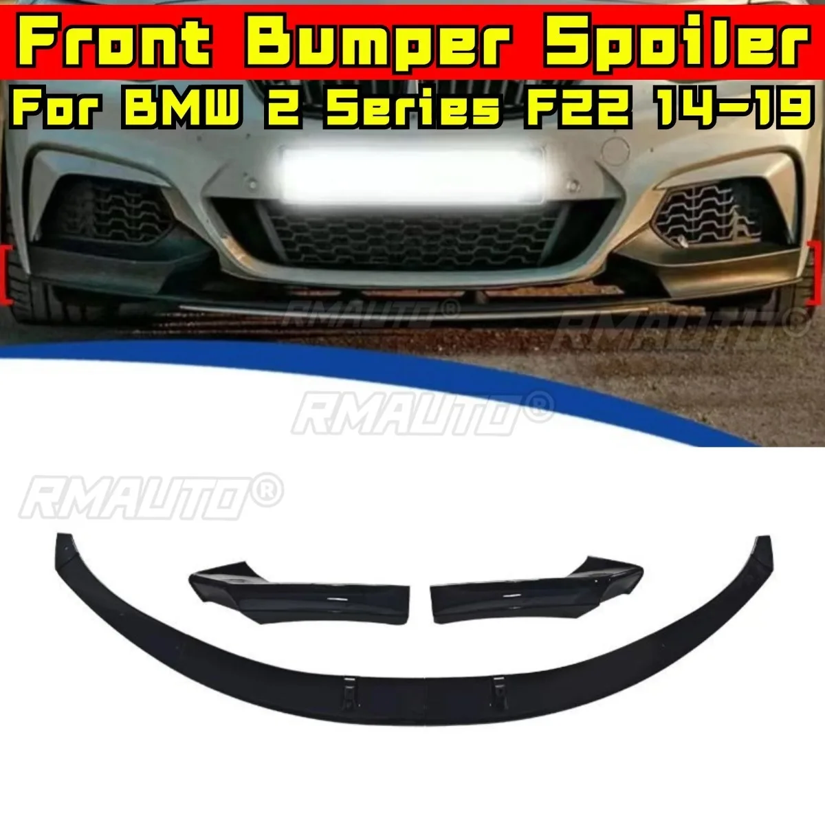 

4PCS Car Front Bumper Spoiler Lip Diffuser Modification Part For BMW 2 Series F22 2014-2019 Bumper Guard Protector MP Style