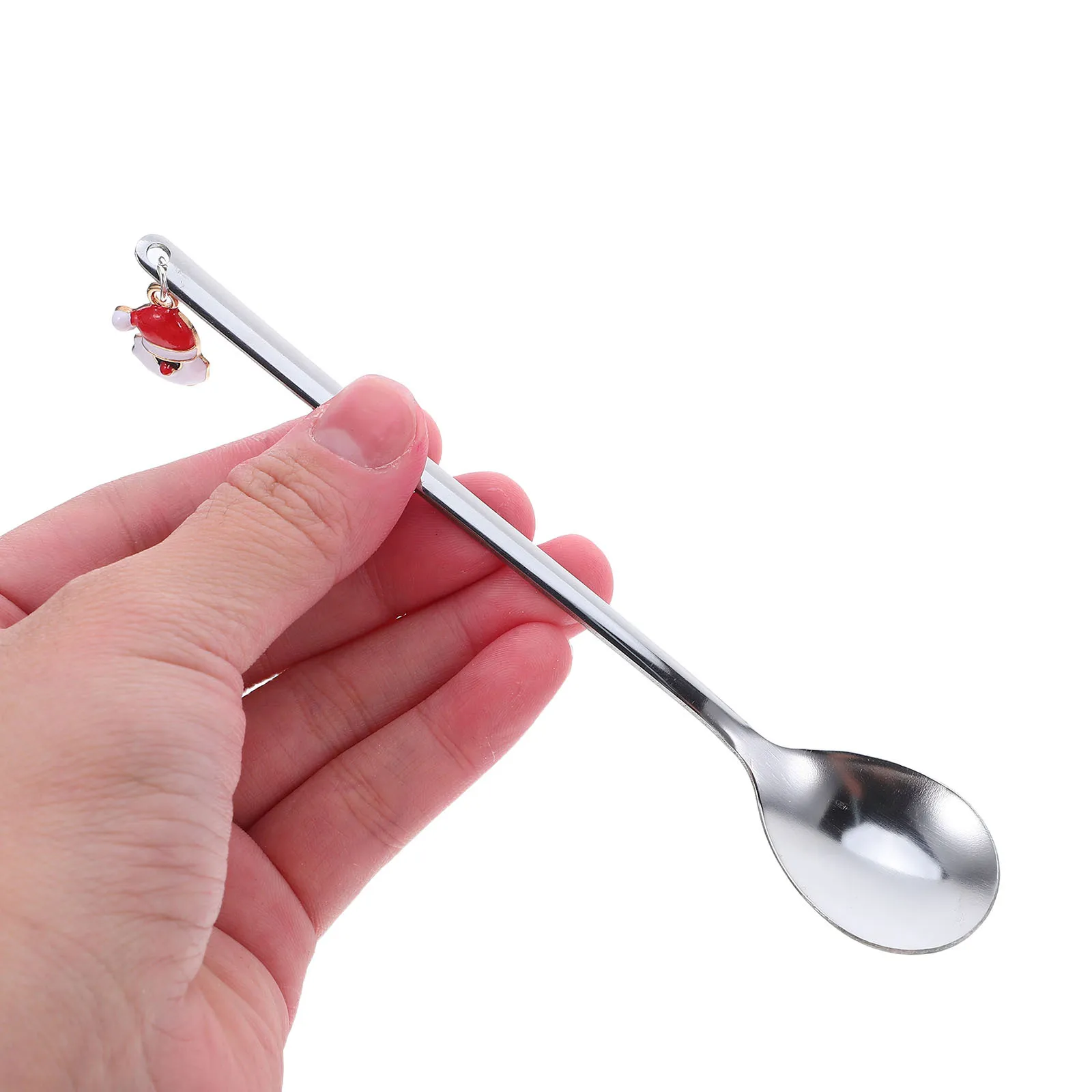 

Creative Coffee Spoon Stainless Steel Cartoon Christmas Pendant Holiday Tableware Dessert Mixing Spoon Ice Supplies