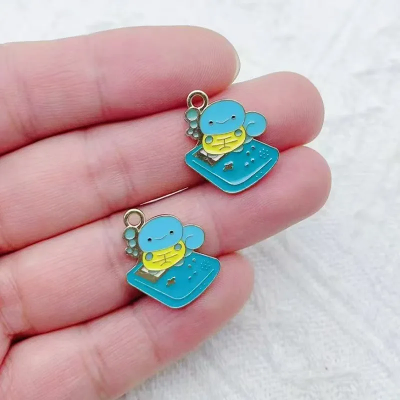 10pcs Cartoon Elf Game Console DIY Accessories Drip Oil Alloy Pendant Earrings Keychain Pendant Accessories Materials image 5