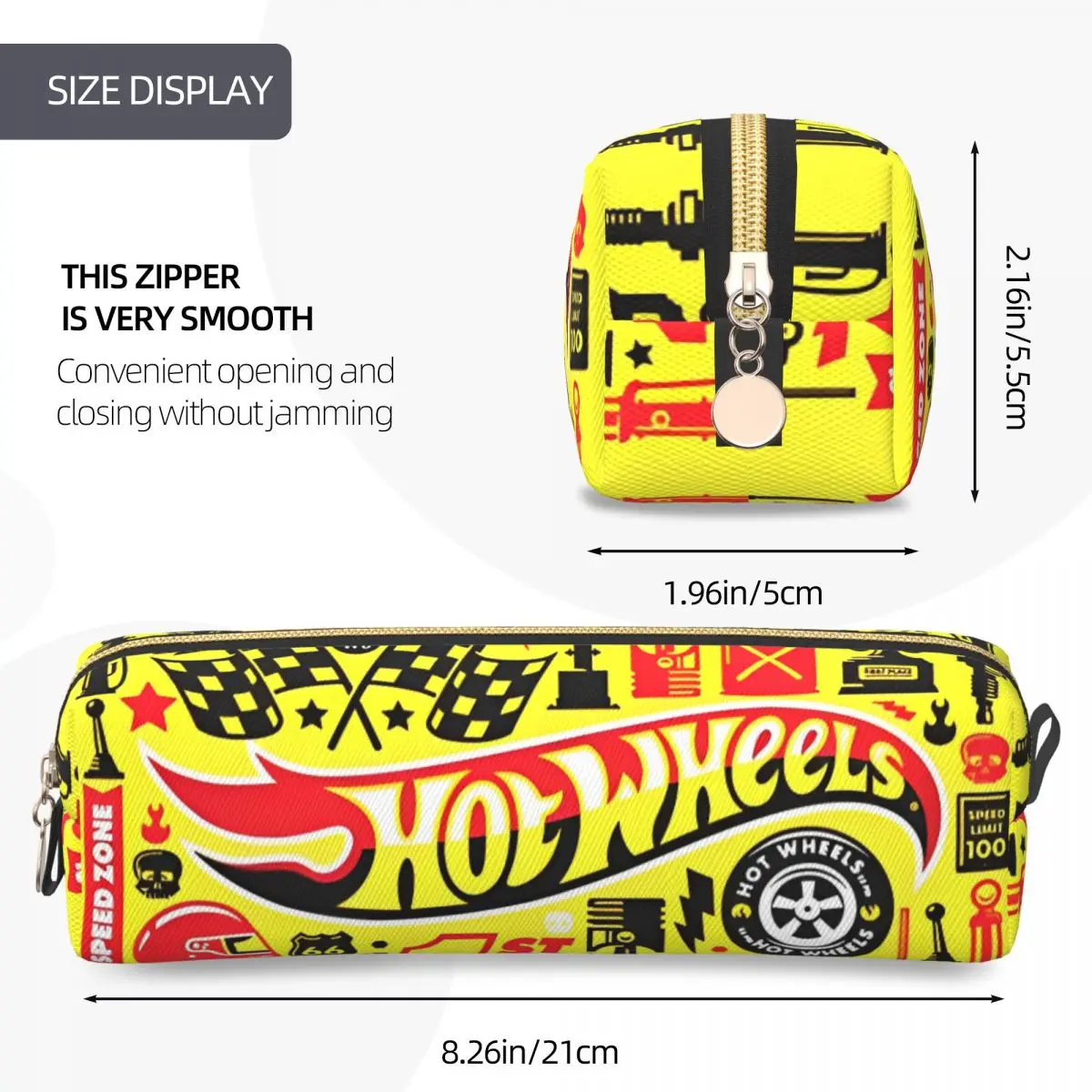 Hot-Wheels Unleashed مقلمة لعبة سباق قلم رصاص الحقيبة القلم لفتاة صبي حقيبة تخزين كبيرة الطلاب مدرسة هدية الملحقات