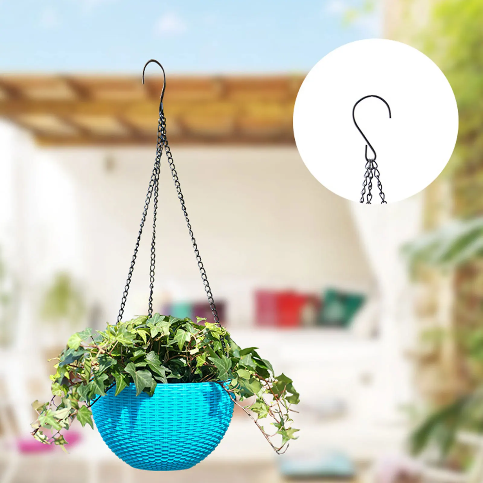 Flower Hanger Waterproof Outdoor Garden Hanging Plant Pot Imitation Honeycomb Portable Hanging Flower Basket for Park