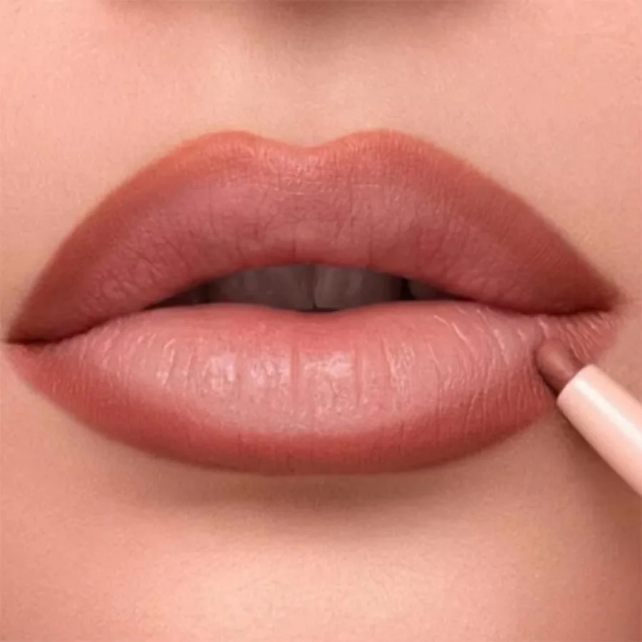 Private Label 12 Colors Pink Tube Lipliner Long Lasting Waterproof Non-stick Cup Lip Line Easy To Wear Bulk Makeup Custom