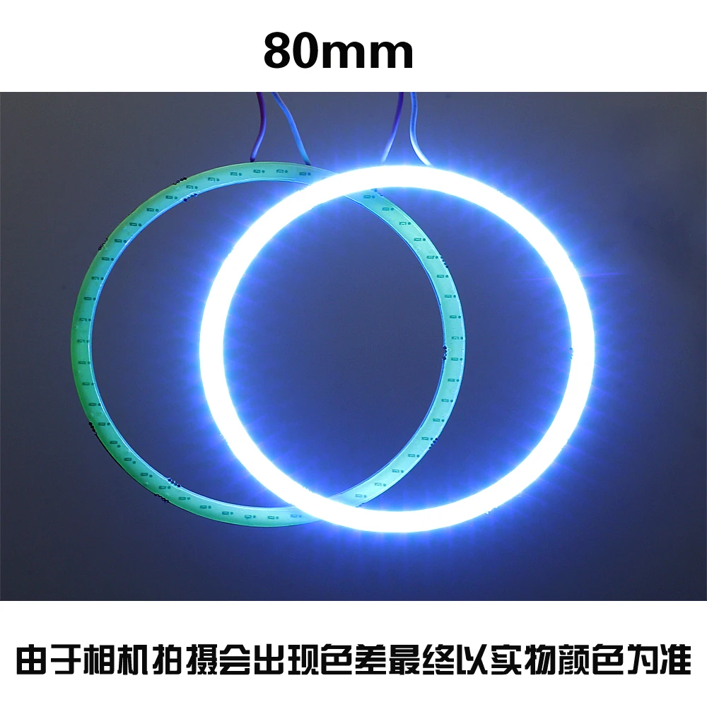 2PCS LED COB Car Angel Eye Led Halo Ring Bulb Light 60MM 80MM 100MM Fog Headlight Car Auto Moto Moped Scooter Motorcycle DC 12V