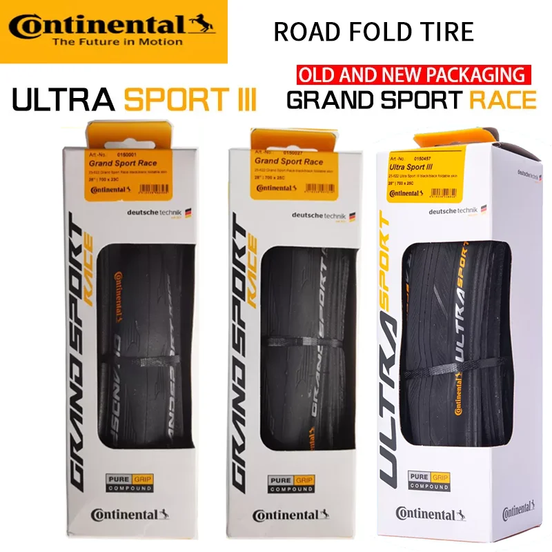 Continental-neumático de carretera ULTRA Sport III y GRAND Sport Race, accesorio plegable de grava, Extra 700 X 23C /25C/28C