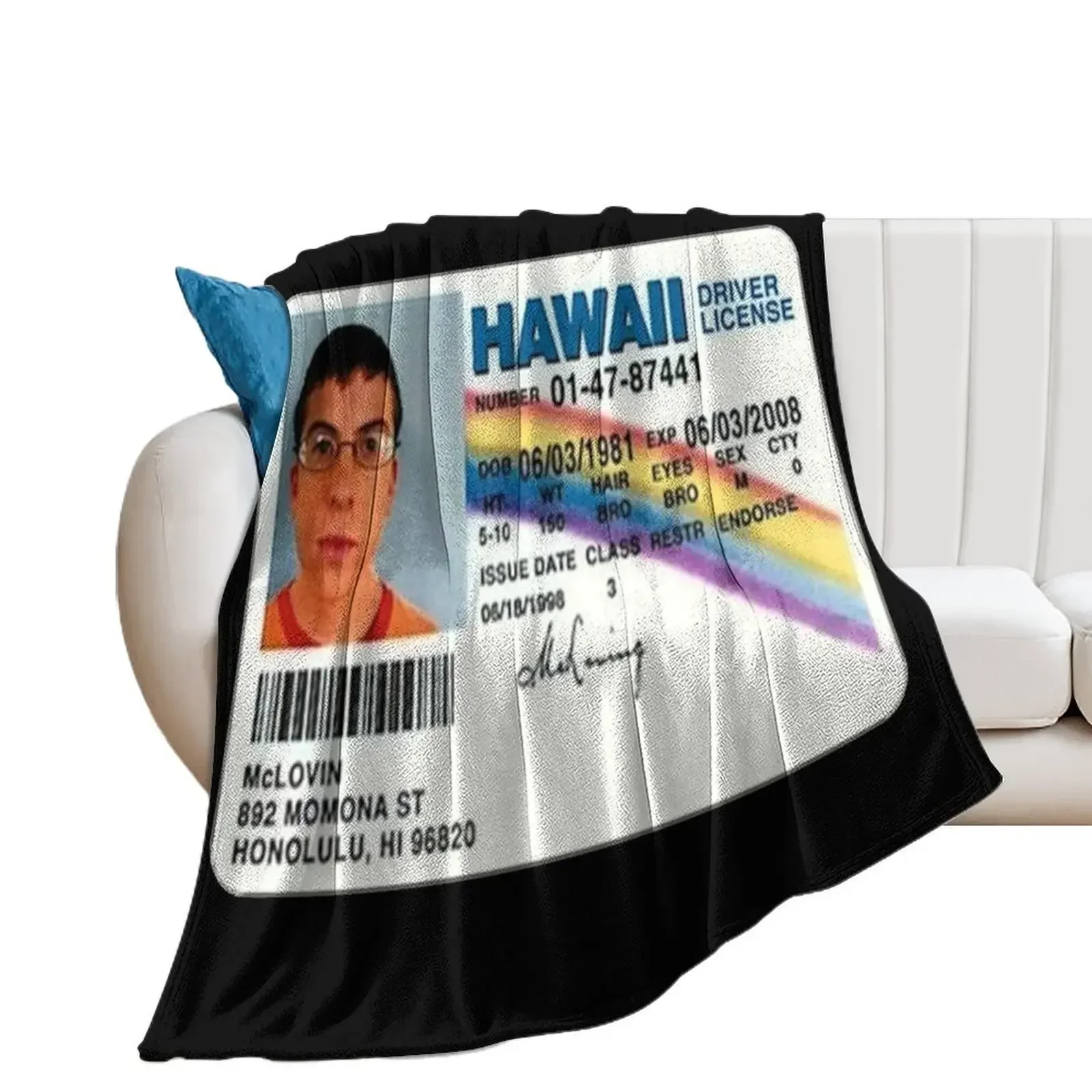 

McLOVIN Throw Blanket Custom Single Blankets