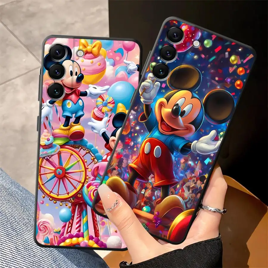 حافظة كارتون ديزني ميكي لهاتف سامسونج جالاكسي A05 A06 A01 A02 A07 A10 A20 نوت 20 Ultra 9 10 A04 A50 A70 A03 A30 A40 ظهر ناعم