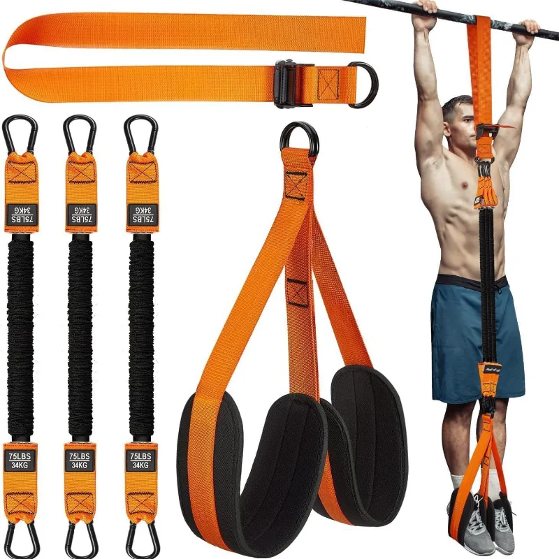 Adjustable Resistance Band Men Chest Workout Pull Rope Assist Band for Pull Up Home Fitness Training