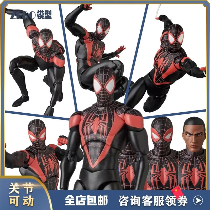 ของแท้ Ct ของเล่นสต็อกจัดส่งทันที Spiderman Miles Morales Mafex 092 Spider-Man Shf Spider Man Action Figure