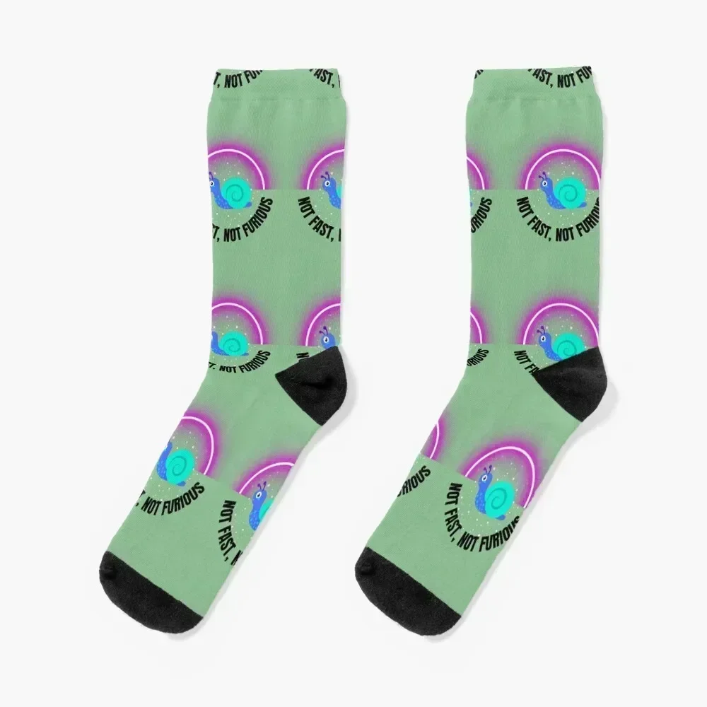

Not Fast Not Furious Socks christmas stocking floral funny sock Children's Male Socks Women's