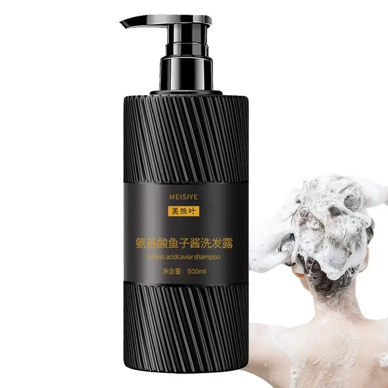 

500ml Deep-sea caviar Hair Thickening Shampoo amino acid shampoo Anti Hair Loss Nourishing Shampoo Scent Hair Growth Shampoo