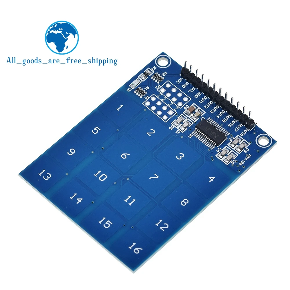 

TZT 1/3PCS TTP229 16 Channel Digital Capacitive Switch Touch Sensor Module For Arduino
