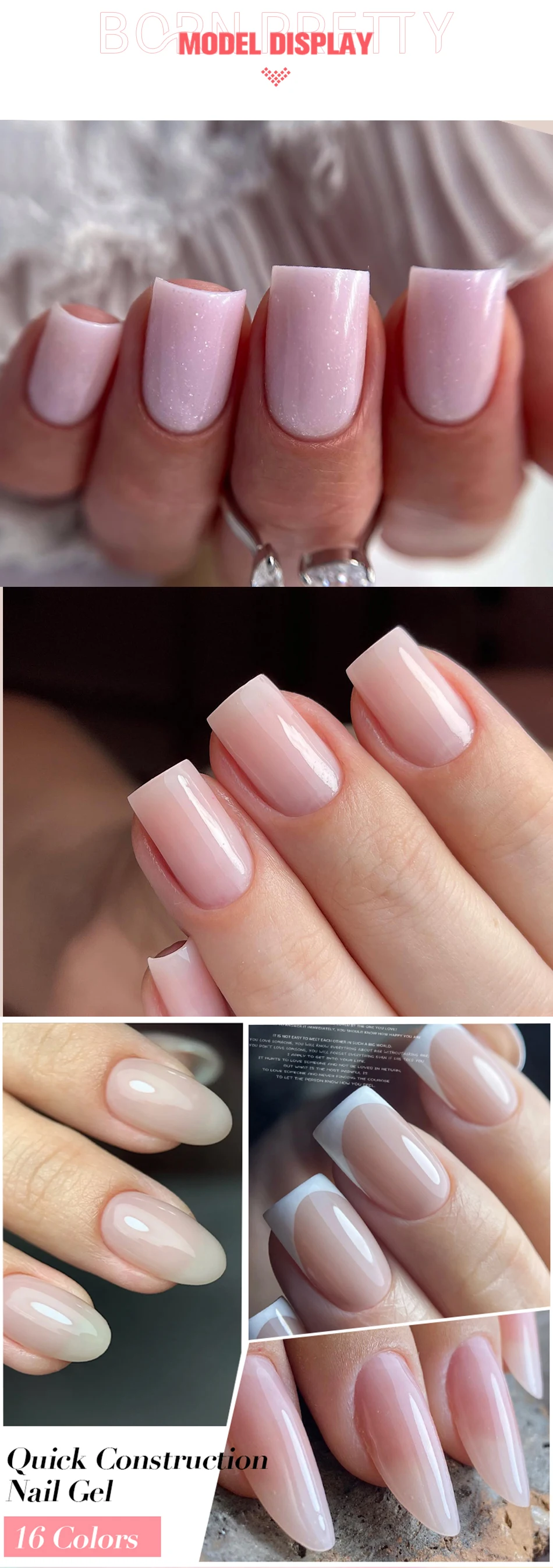 BORN PRETTY 10ml 5-IN-1 Builder Gel Jelly Color Schnellbau-Gel Nagellack für Maniküre Semi-Permanentes Aufbaugel – Detail 4