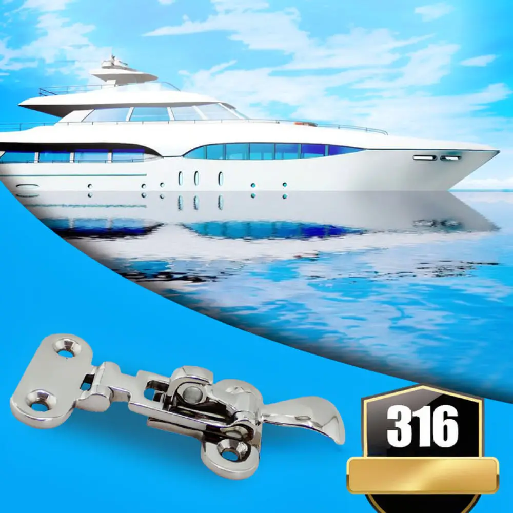 Marine Hardware 316 Stainless Steel Toggle Hasp Latch For Z W Boat Yacht Rv Cabinet Lid Metal Box Fastener Secure Fitting