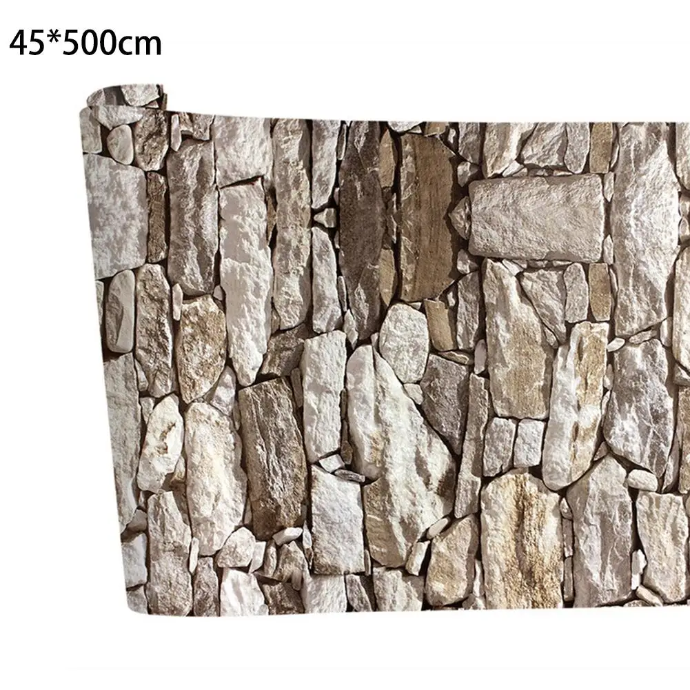 Decorative Vinyl Roll 3D Effect Wallsticker Home Decoration Realistic 3D Effect Red Brown Tones Slightly Textured Finish