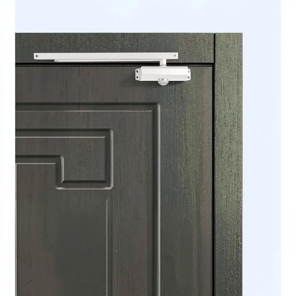 Soft Close Hydraulic Sliding Door Closer For Metal Commercial Doors Silent Auto Buffer With Position Hold Open Feature