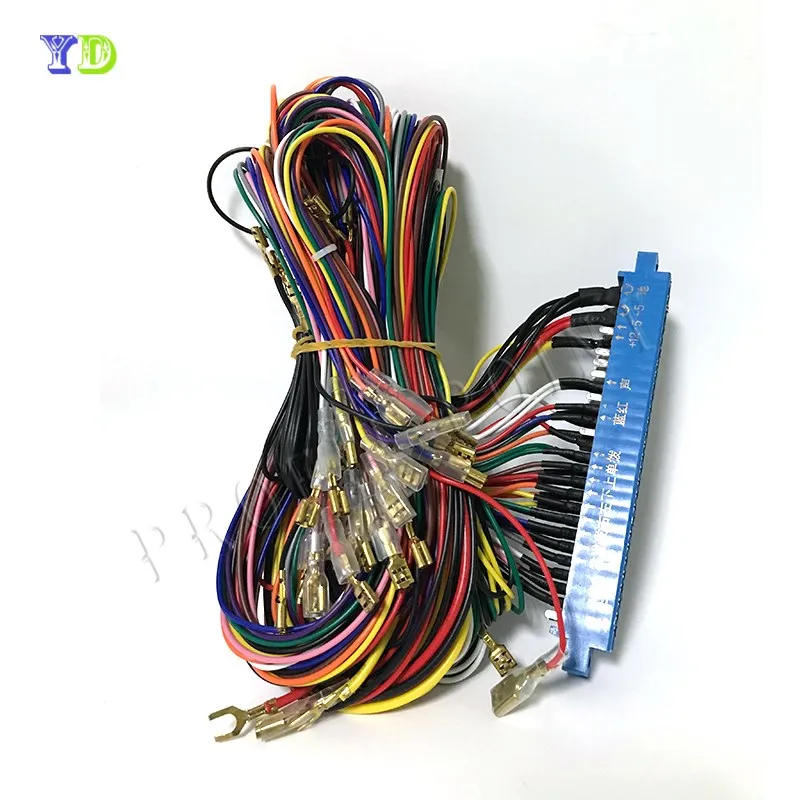 Arcade JAMMA Cable for Pandora Game Console, PCB Harness, 28Pin, 2.8mm, 4.8mm, Cabinet Wiring, 40cm, 80 cm, 140cm, 5V, 12V