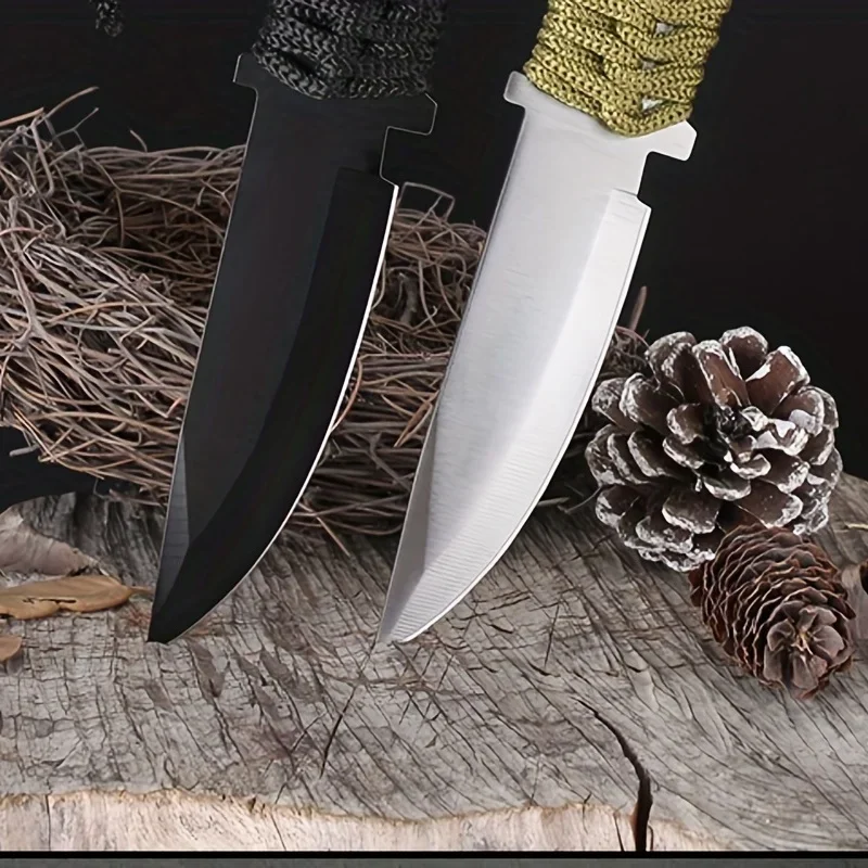 1PC outdoor stainless steel camping knife, suitable for cutting knife, fruit knife, field survival knife