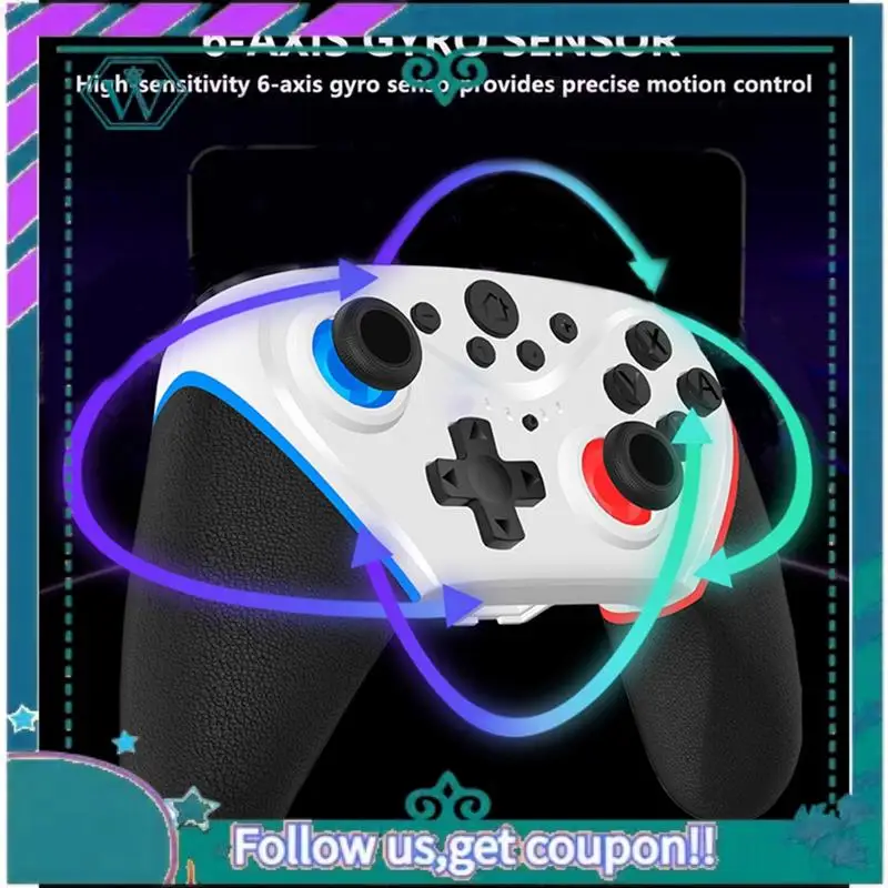 

Upgraded For Android PC 360 Steam TV Box Switch Wireless Bluetooth Multifunction Convenient Practical Gamepad, Black Durable Eas