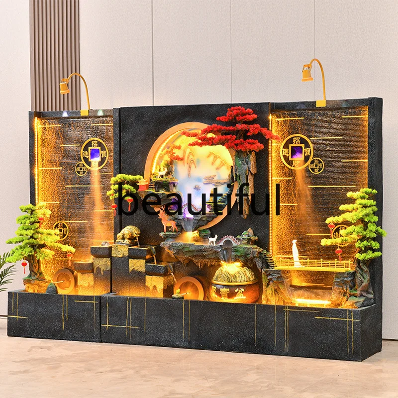 

Flowing water screen, fountain double-sided living room office shop hotel villa courtyard water feature
