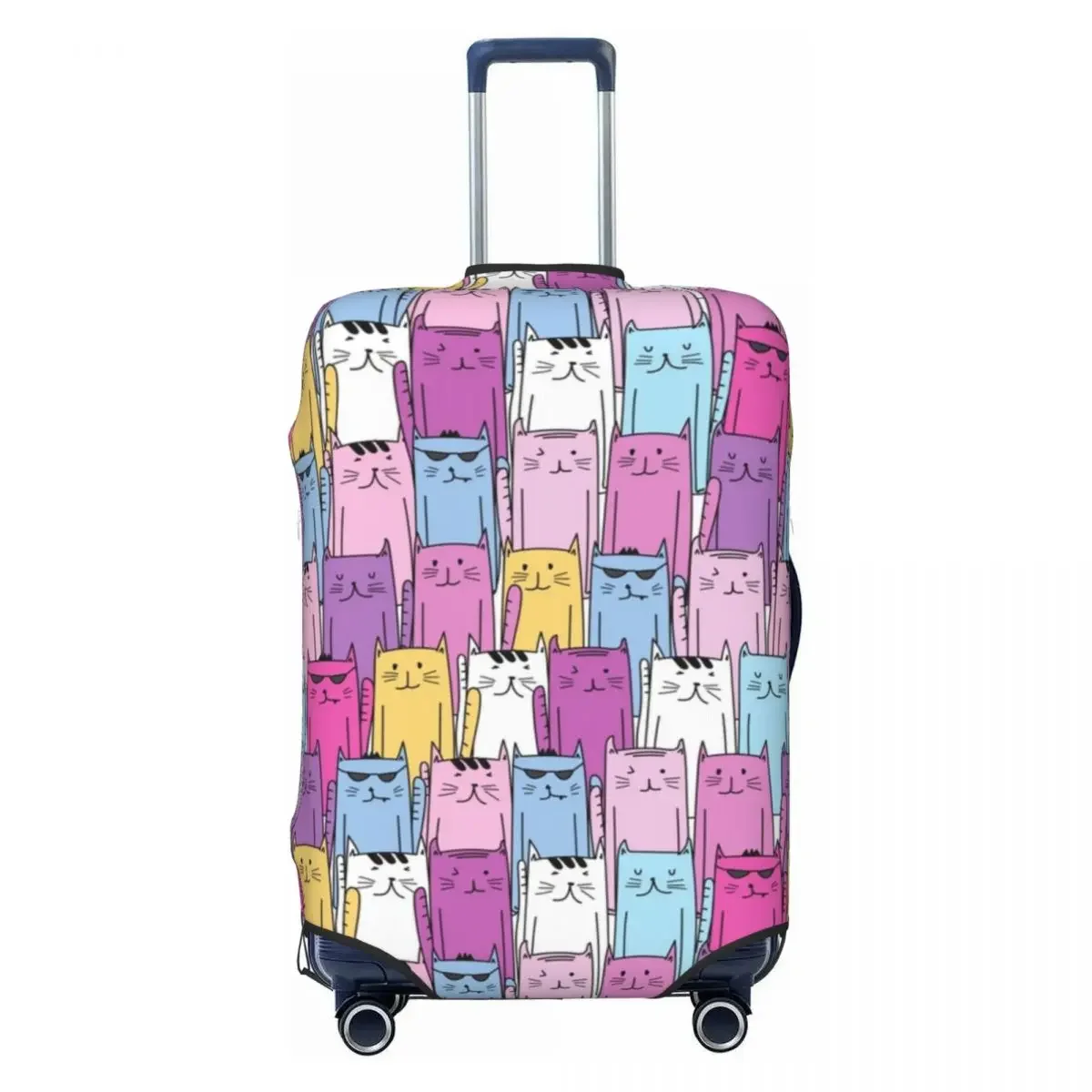 Cat Pattern Suitcase Cover Flight Animals Cute Cartoon Useful Luggage Case Travel Protection