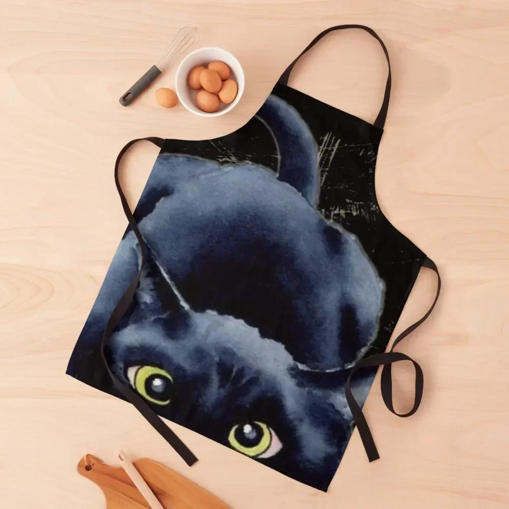 

Black cat Apron women's work home women Cute Kitchen Accessories Apron
