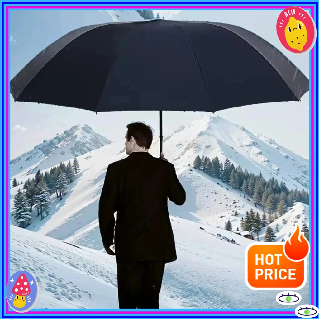 Enhanced compact and durable unisex umbrella, suitable for business and home use, wind-resistant extra-large folding umbrella
