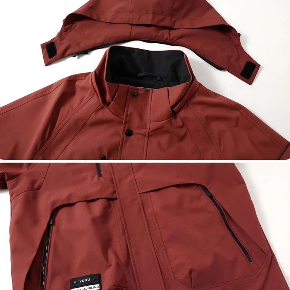 سترة واقية مقاومة للماء للرجال 11XL مقاس كبير سترات للتخييم معطف موضة سترة البضائع الذكور ملابس خارجية كبيرة الحجم في الهواء الطلق #5