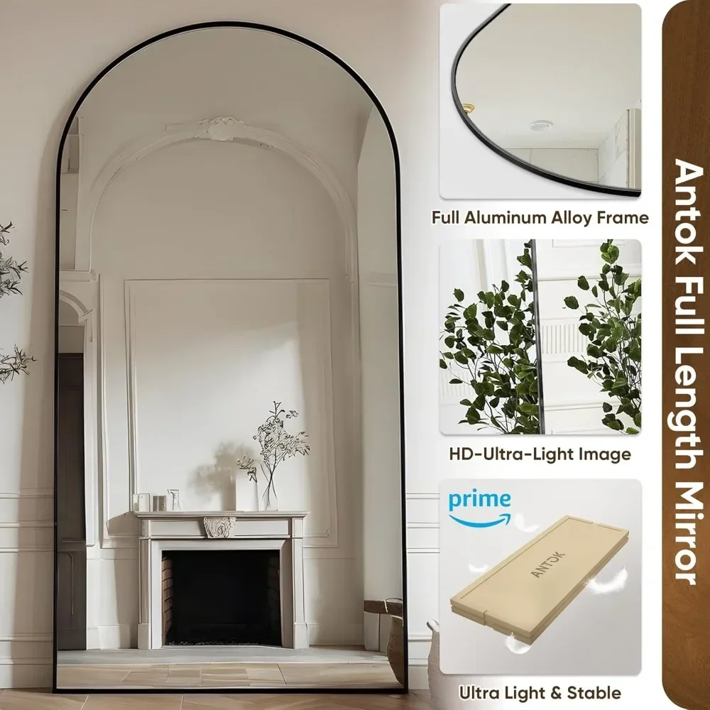 71"x28" Floor Mirror, Floor Standing Mirror Freestanding Full Body Mirror with Stand for Bedroom, Hanging Mounted Mirror