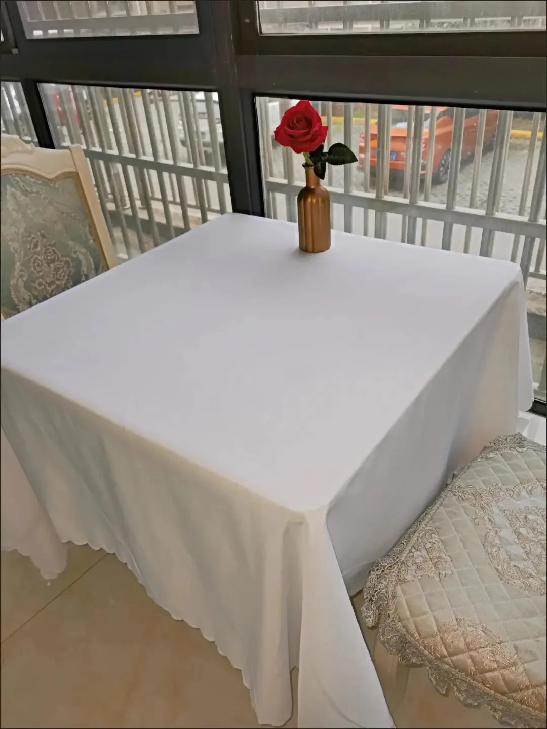 Thickened plain Chinese high-end tablecloth Hotel homestay dining table cloth Conference cover