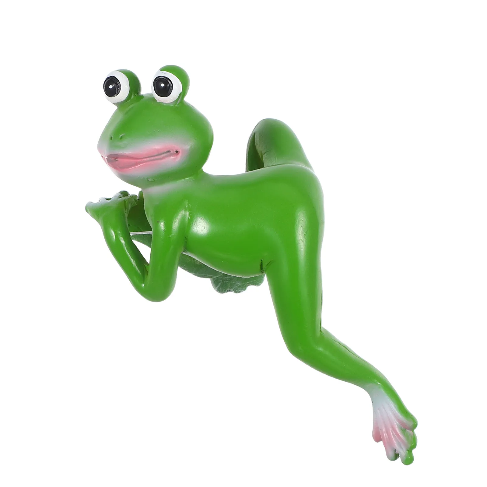 Resin Hanging Frog Garden Ornament Climbing Design for Flower Pots Planters Bonsai Fairy Gardens Outdoor Indoor Decor Frog