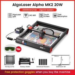 400X850MM Large Area Alpha MK2 20000mW Laser Engraving Machine with 3.5 inch Touch Screen  DIY Laser Cutter for Custom Design