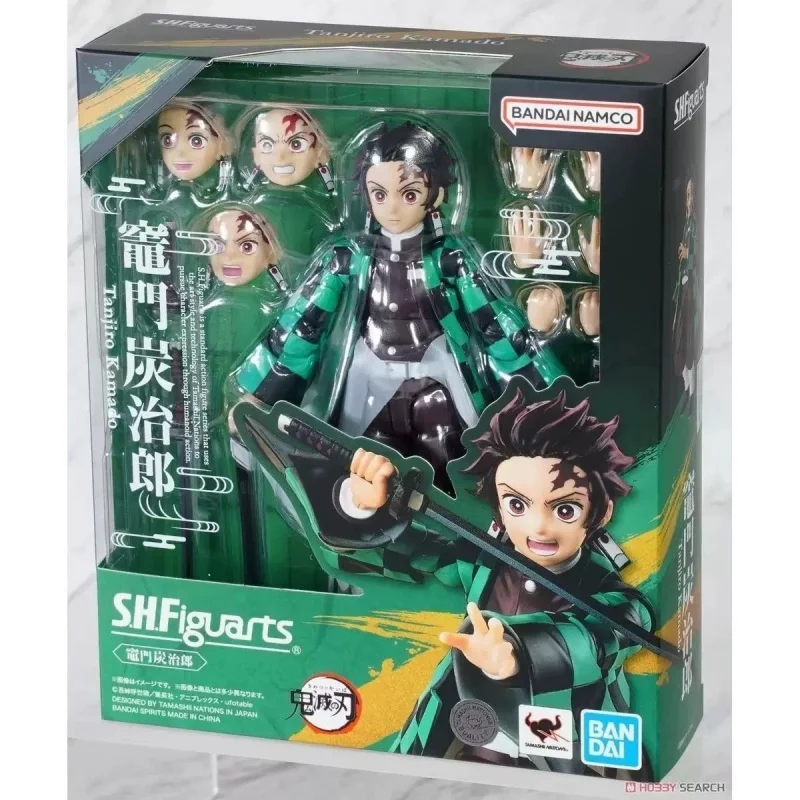 2024 New Stock Bandai S.H.Figuarts Shf Demon Slayer Kimetsu No Yaiba Kamado Tanjiro Anime Action Figure Model Toy Birthday Gifts