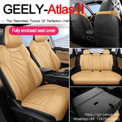 For Geely Atlas II Gen.2 Fx11 Boyue L 2023 2024 Full Surround Seat Covers PU Leather OEM Fit Wear-Resistant Comfort Breathable