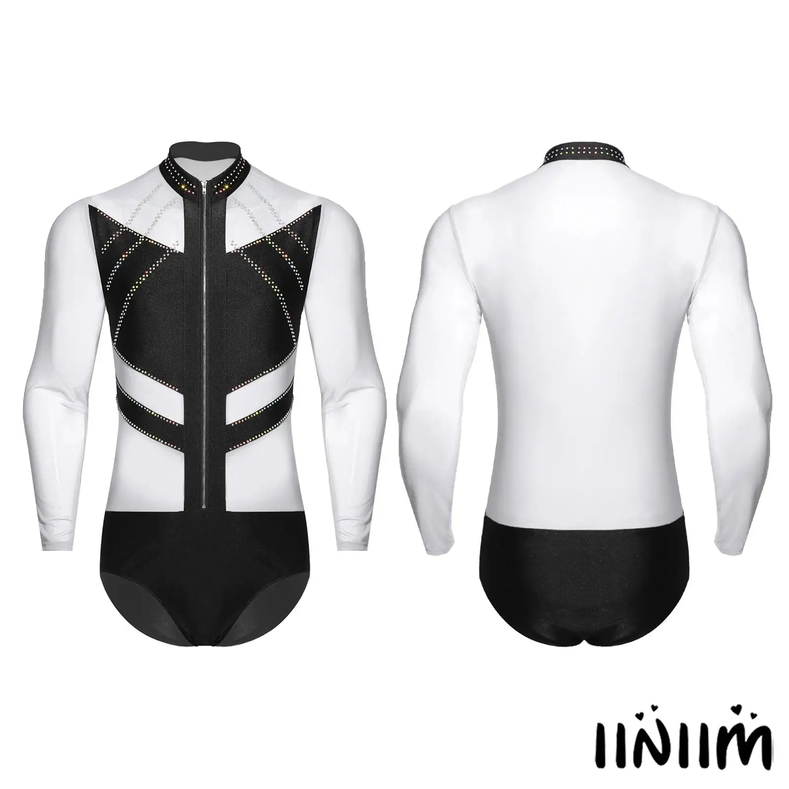 

Flexible Figure Skating Leotard with Rhinestone Accents And Breathable Fabric Latin Dance Costume for Ice Shows And Competitions