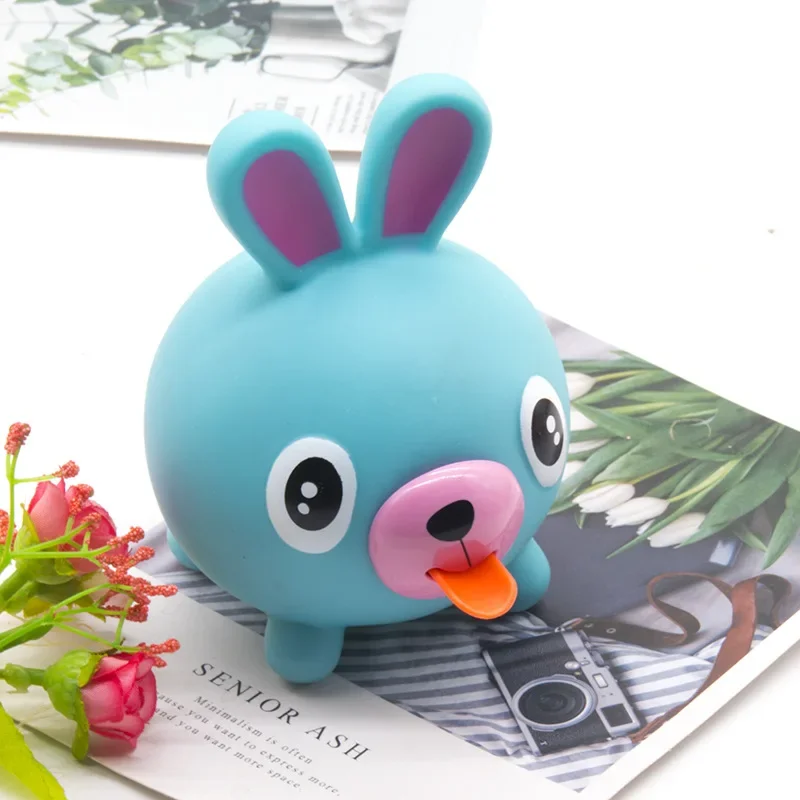Mignon langue vocale poupée pincement musique enfants Vent jouet Vocal Animal jouets anti-Stress jouets Squishy Fidget jouets
