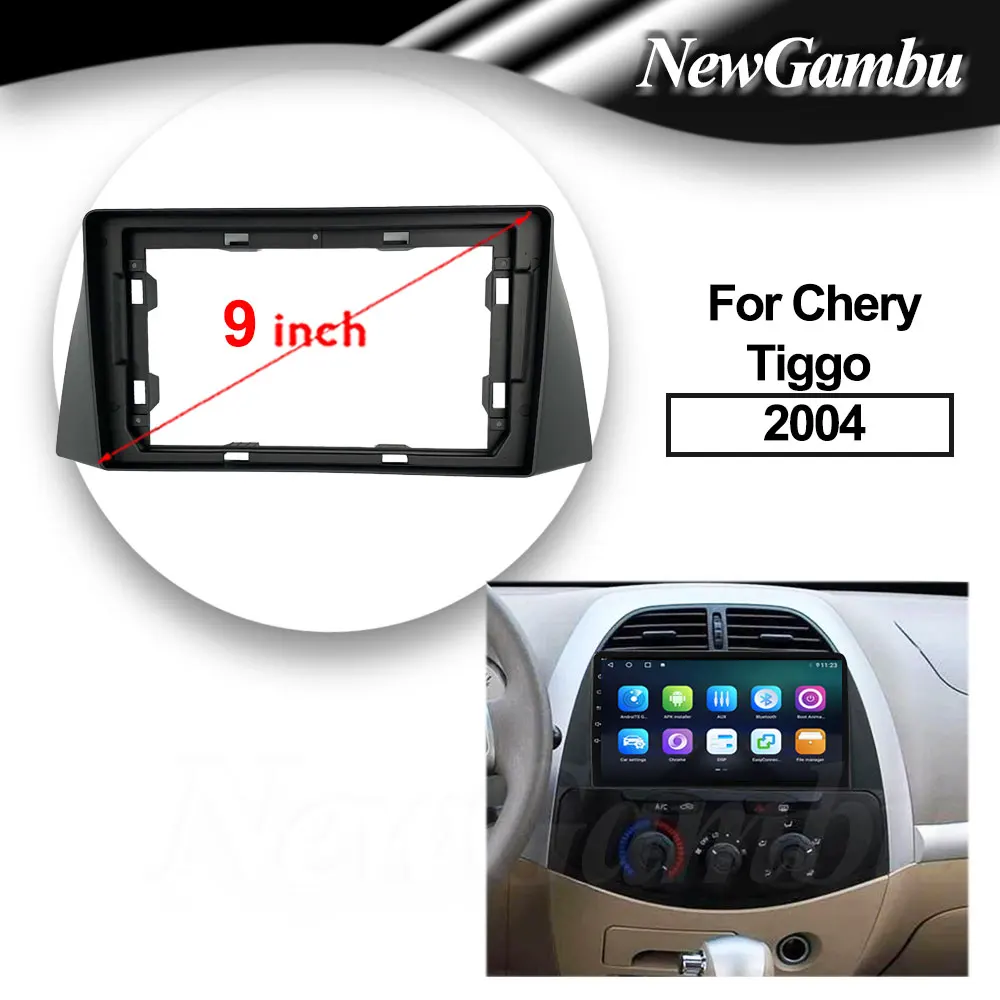 

9 Inch Car Radio FIT For Chery Tiggo 2004 Frame No Cable Kit Install Console Panel Plastic